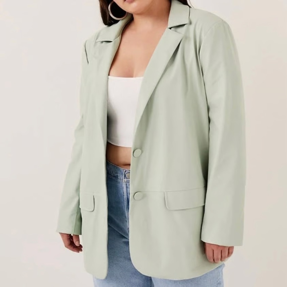 For Love & Lemons Green Blazer NWT